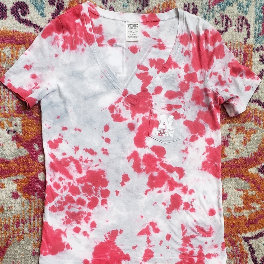 PINK Victoria Secret tie dye V neck